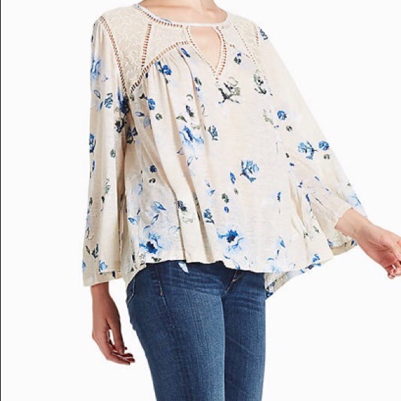 👚HP👚 NWT Lucky Brand plus size boho peasant top - Picture 2 of 8